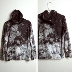 Funnycokid Sweatshirt Hoodie Boy's Large L Abtract Black & Grey Galaxy U…